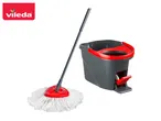 Vileda spin mop and bucket set for easy floor cleaning.