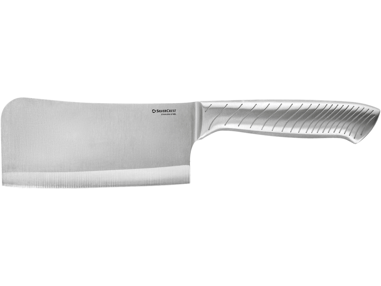 SILVERCREST nerūdijančio plieno peilis su grioveliuota rankena.
