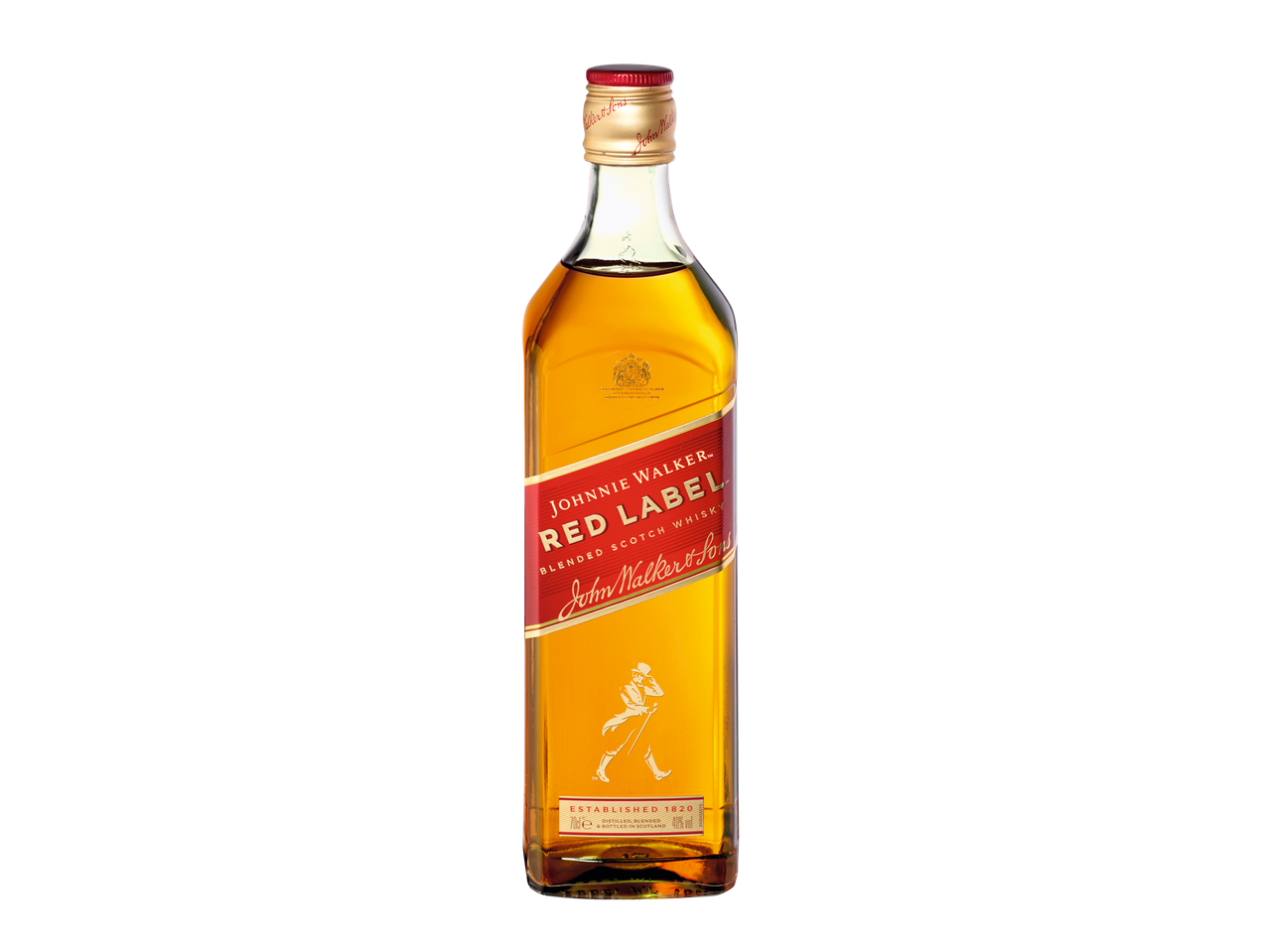 Flasche Johnnie Walker Red Label Scotch Whisky.