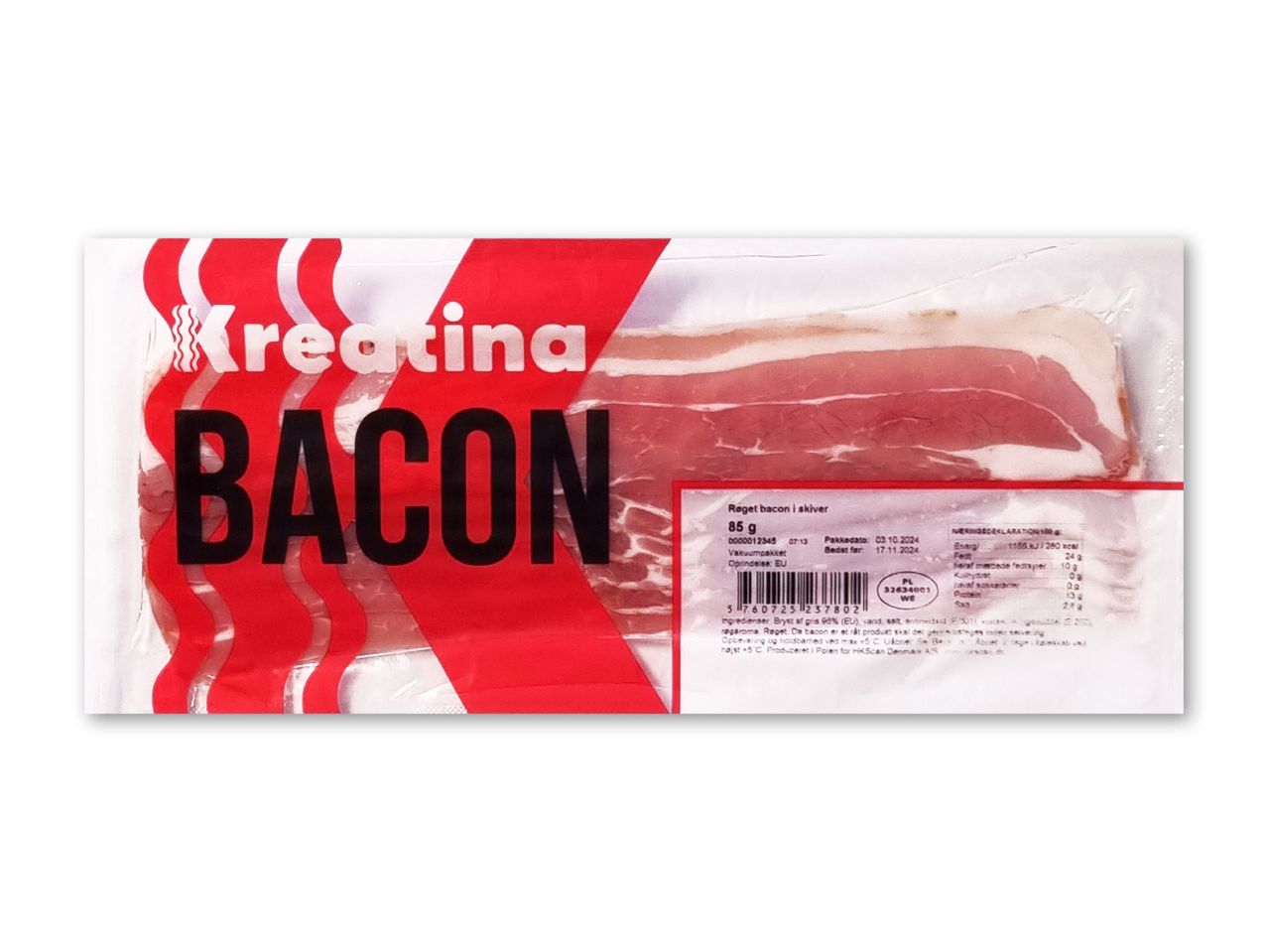 Pakke med Kreatina bacon.