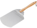 Grillmeister Pizza Peel Paddle with a wooden handle and metal blade