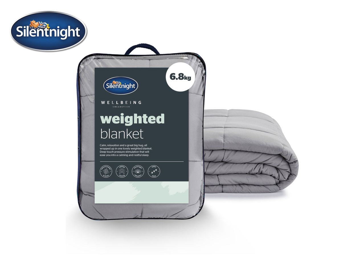 Go to full screen view: Silentnight 6.8kg Weighted Blanket - Image 1