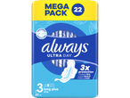 Always Ultra Day long plus wings sanitary pads, mega pack of 22.
