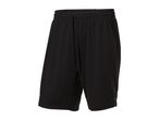 Black men's sports shorts with an elastic waistband and drawstring.