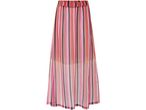 A pink and orange striped maxi skirt.