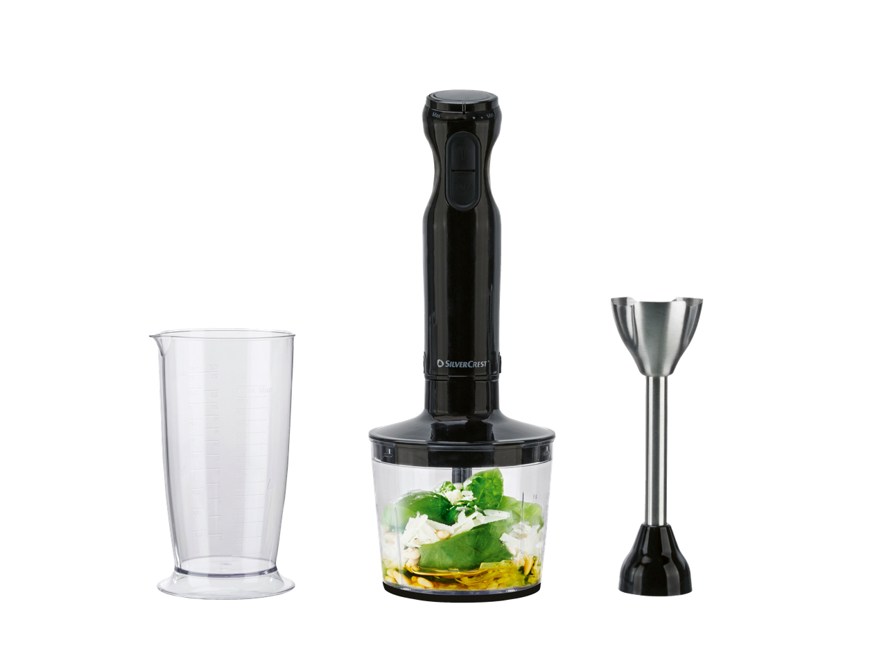 Silvercrest® 2-ühes saumikser mõõtekannu ja hakkimisotsikuga