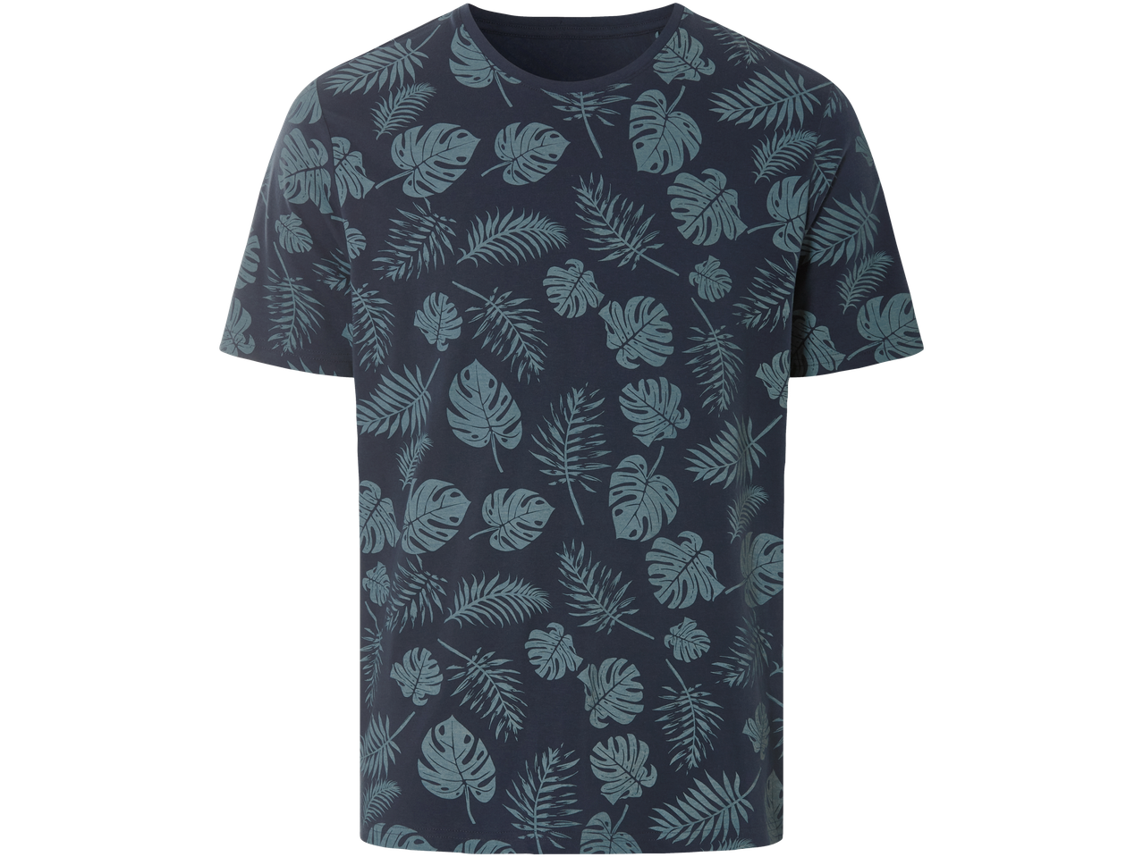 Krekls ar tropisko lapu rakstu.