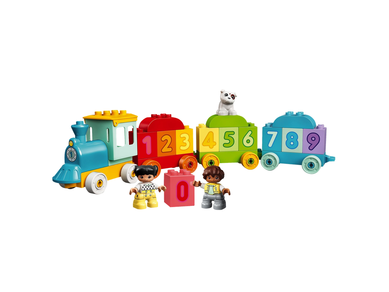 LEGO DUPLO voz sa brojevima 0-9, dve figure i psom.