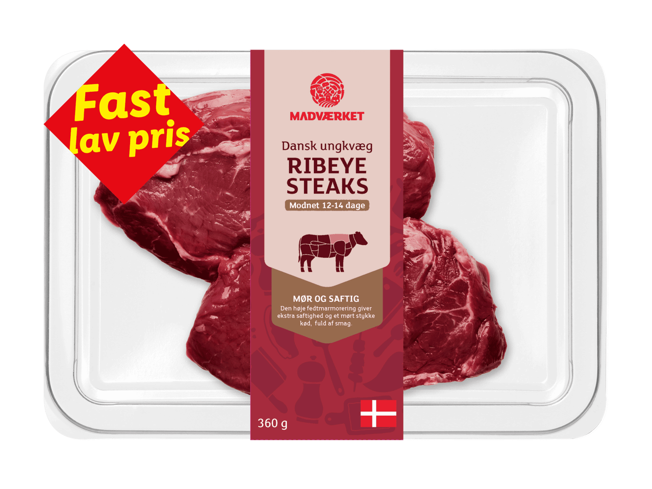 Ribeyesteak af ungkvæg