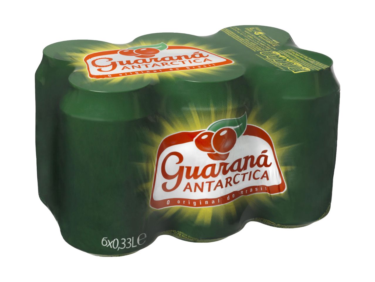 Sechserpack Guarana Antarctica, brasilianisches Erfrischungsgetränk.