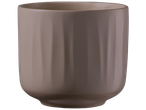 Keramische pot Naro in een neutrale kleur met geribbelde details.