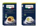 To Italamo ispakninger med chokolade-pistacie og citron-is.