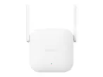 Beli Wi-Fi pojačivač signala sa dve antene i plavim indikatorom.