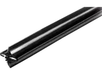 Black wiper blades with a spoiler, presented against a black background.