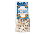 Zakje zwart-witte pastilles, ouderwets snoepgoed.