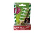Toy ice cream in green and white packaging, with text 'Play Ice Cream'.