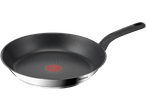 Tefal Frying Pan with a black non-stick interior and a silver exterior.