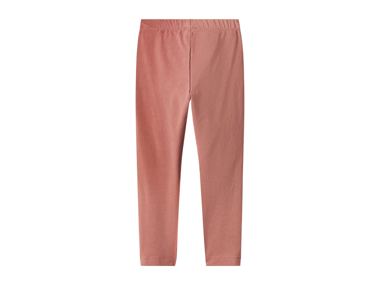 Pink leggings with an elastic waistband