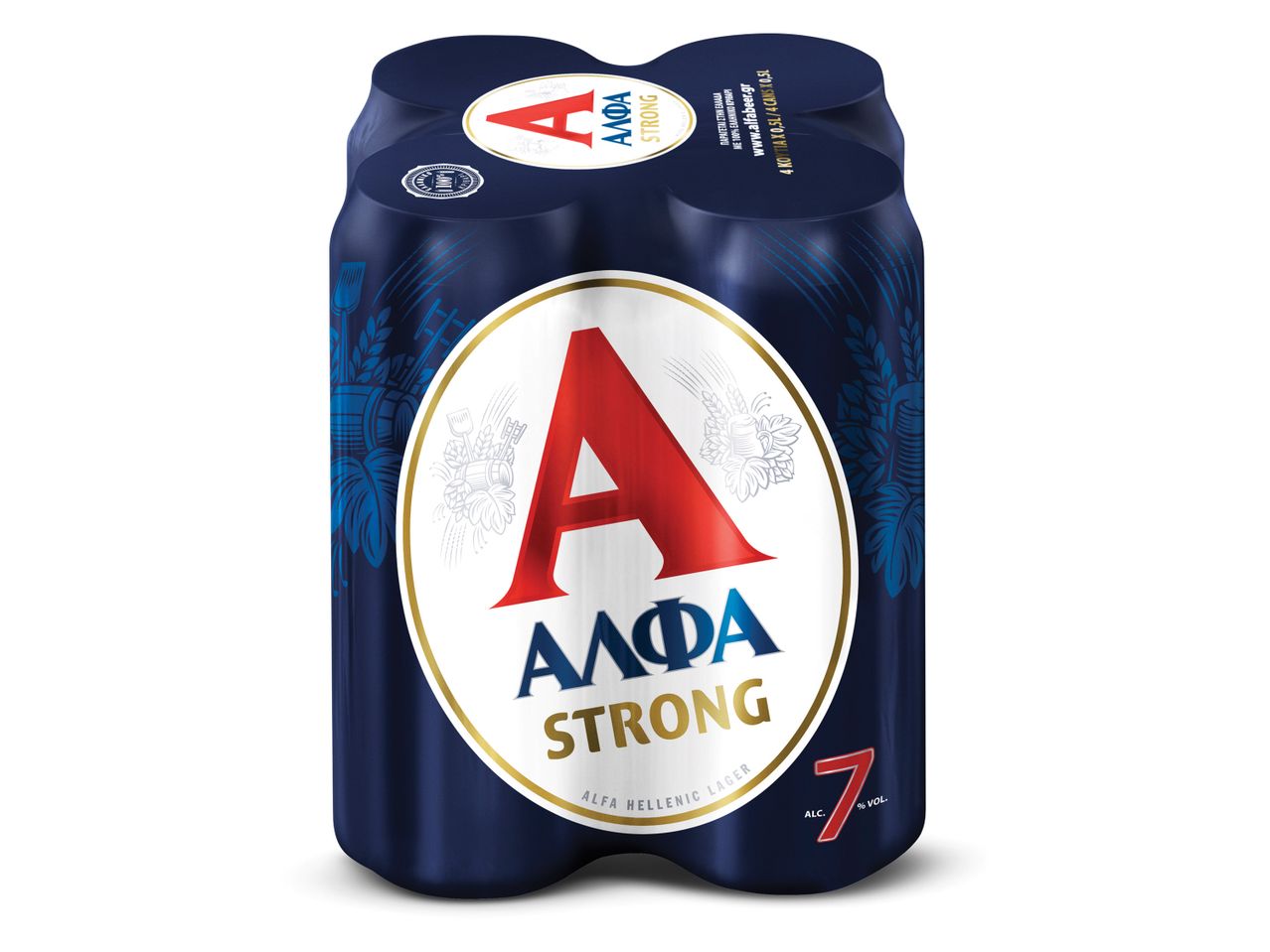 Τετράδα μπύρας lager 7% αλκοόλ, με ελληνικό κριθάρι.