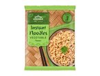 Instant noodles, vegetable flavour, ready in 3 minutes, 85g, Thai style packaging.