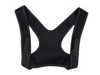 Black posture corrector with mesh back and adjustable straps.