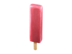 Um picolé rosa.
