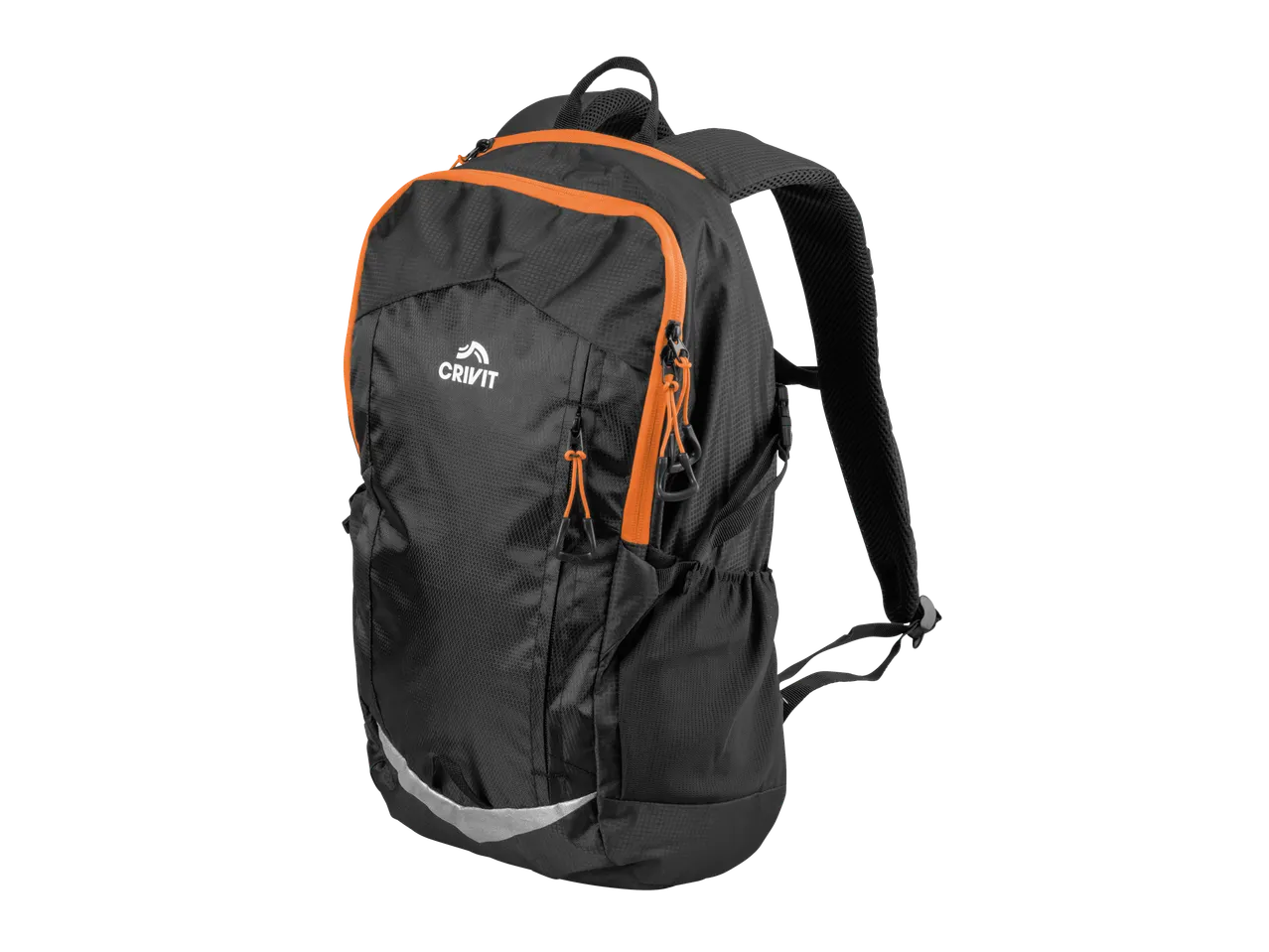 CRIVIT Hiking Backpack in black with orange accents