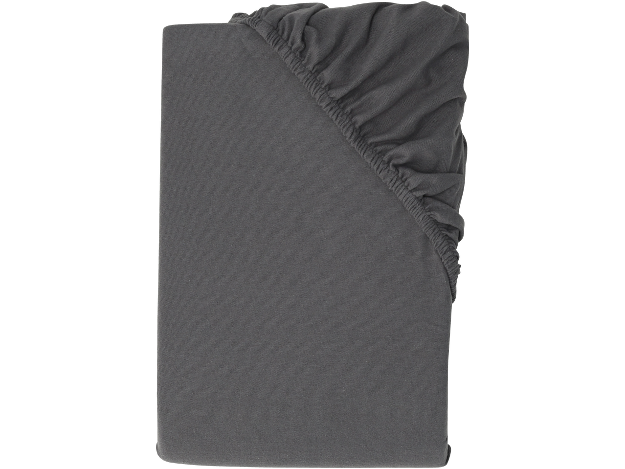 Grått Livarno dra-på-lakan i bomullsflanell