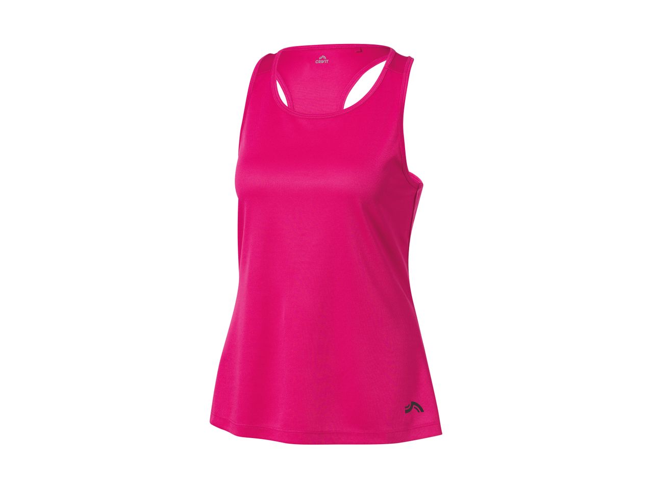 Pink træningstop til kvinder med racerback-design