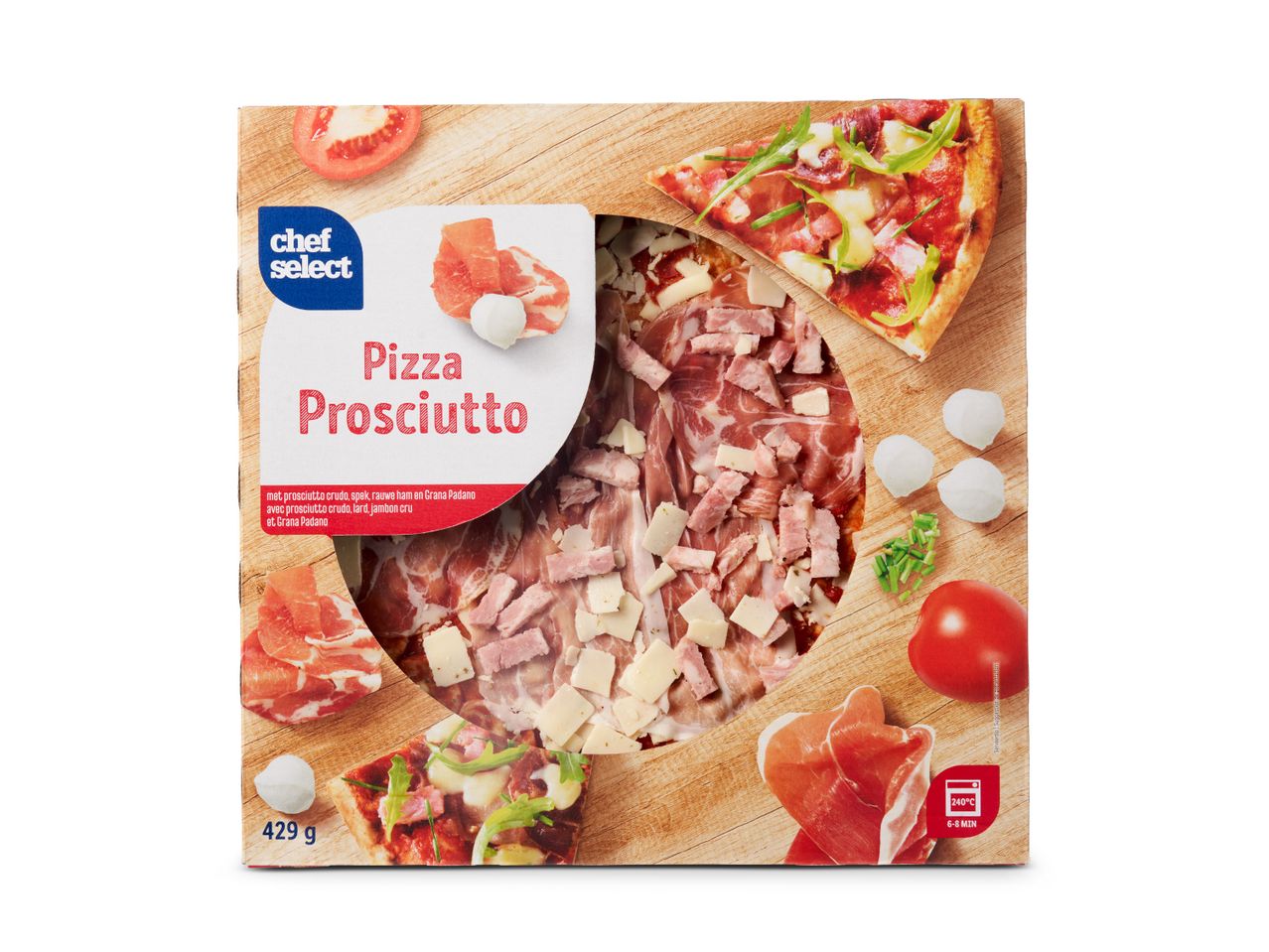 Ga naar volledige schermweergave: Verse pizza prosciutto - afbeelding 1