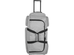 Topmove Wheeled Holdall in light grey with black straps and zippers.