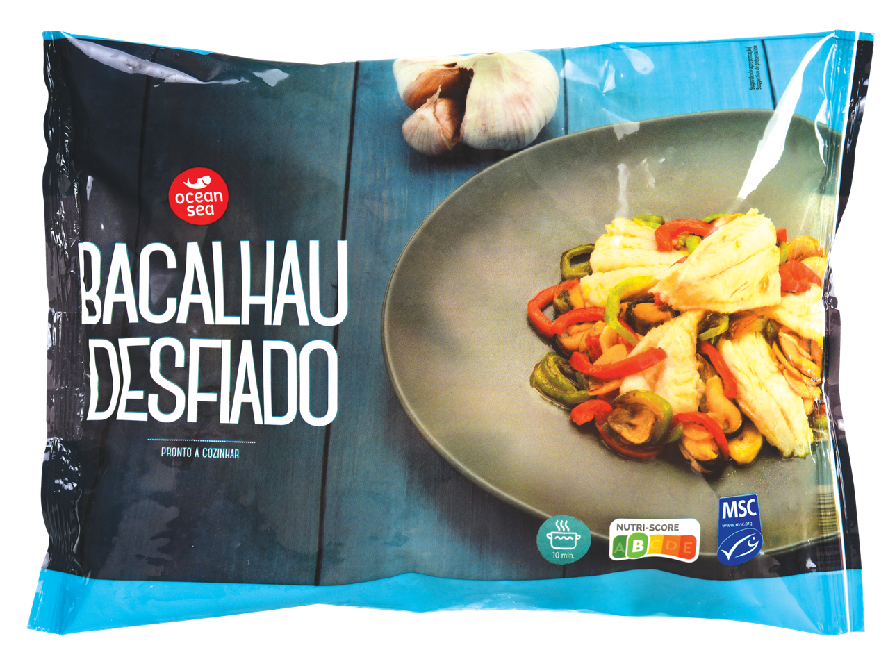 Três Velas: Bacalhau desfiado com legumes.