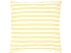 Yellow and white striped pillow