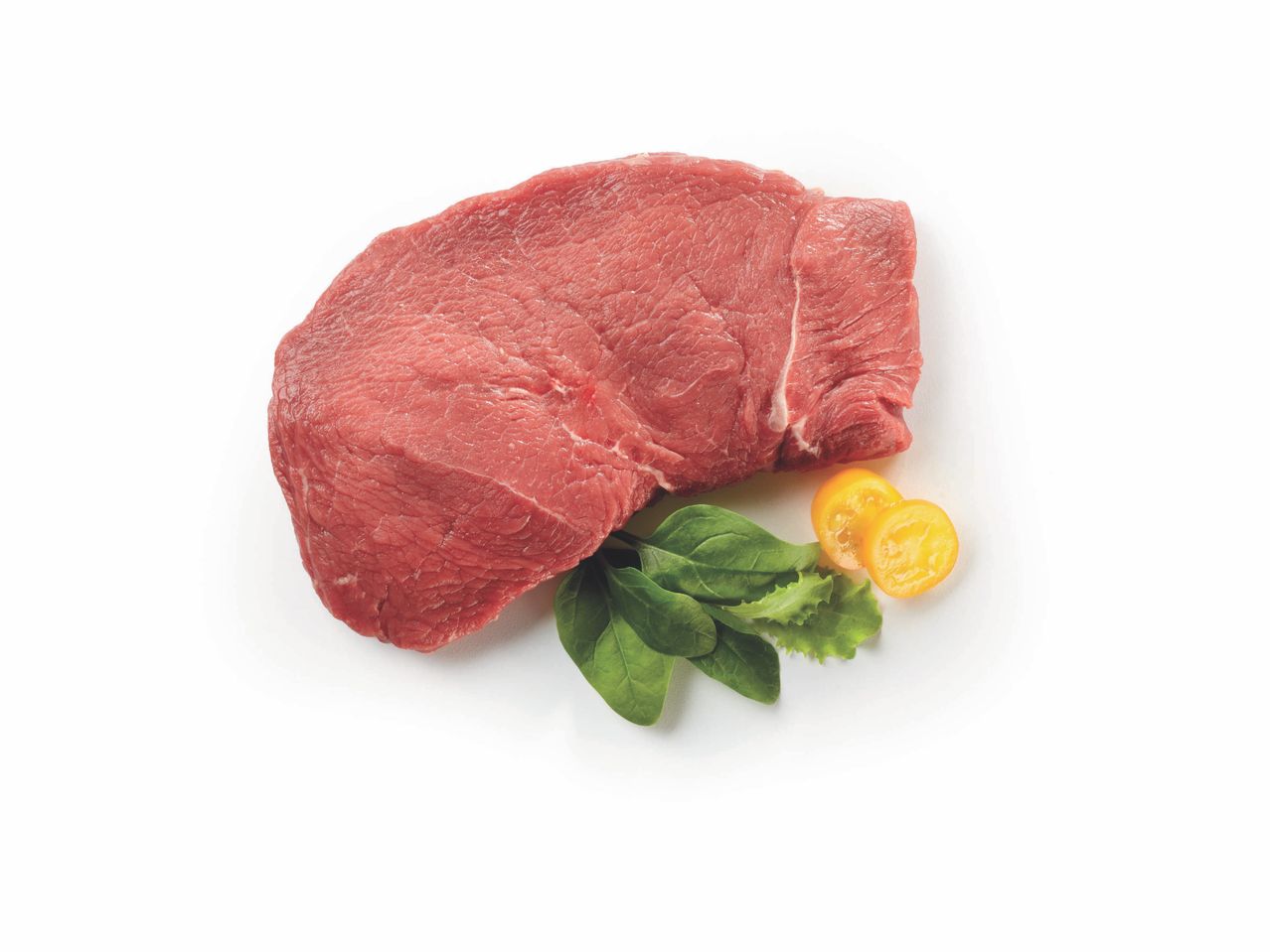 A raw beef roast ready for cooking.