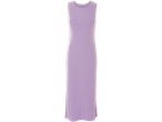 Lavanda midi haljina od rebrastog materijala.