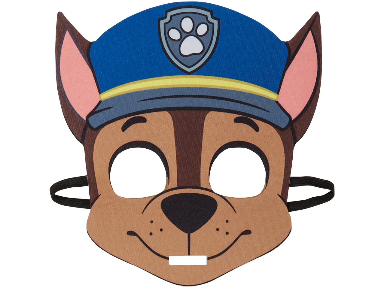 Paw Patrol Chase character mask with a blue police hat.