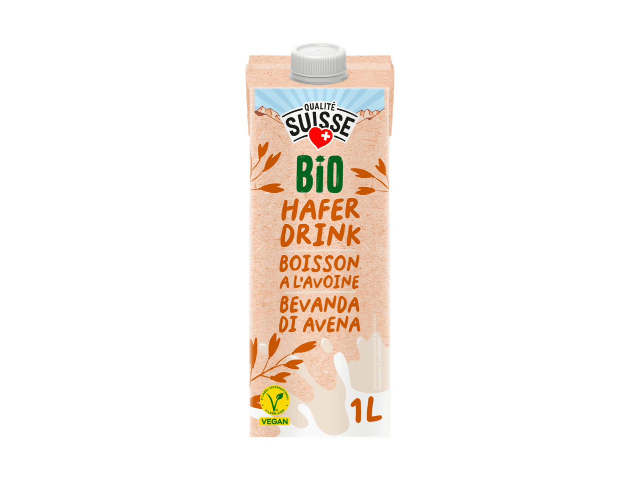 1L-Packung Bio-Haferdrink.
