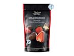 Frozen strawberries covered in white and dark chocolate, 110g.