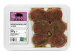 Verpakking varkenshaasmedaillons met fijne kruiden, 360g, met Nutri-Score C en Beter Leven keurmerk.