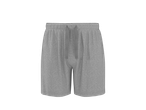 Pantaloni scurți de pijama gri deschis pentru bărbați, cu șnur în talie.