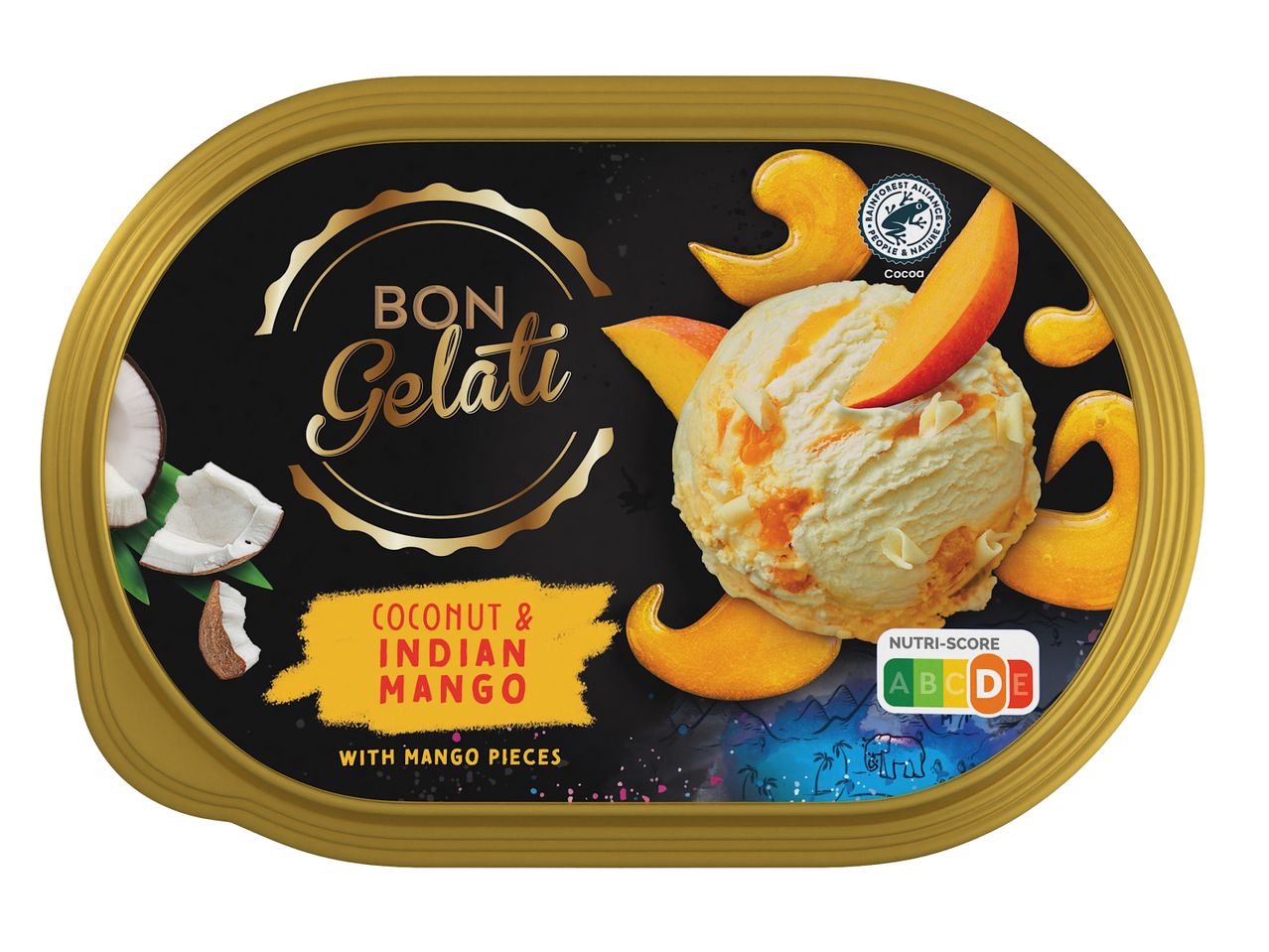 Сладкарско изделие Bon Gelati с вкус на манго и кашу.