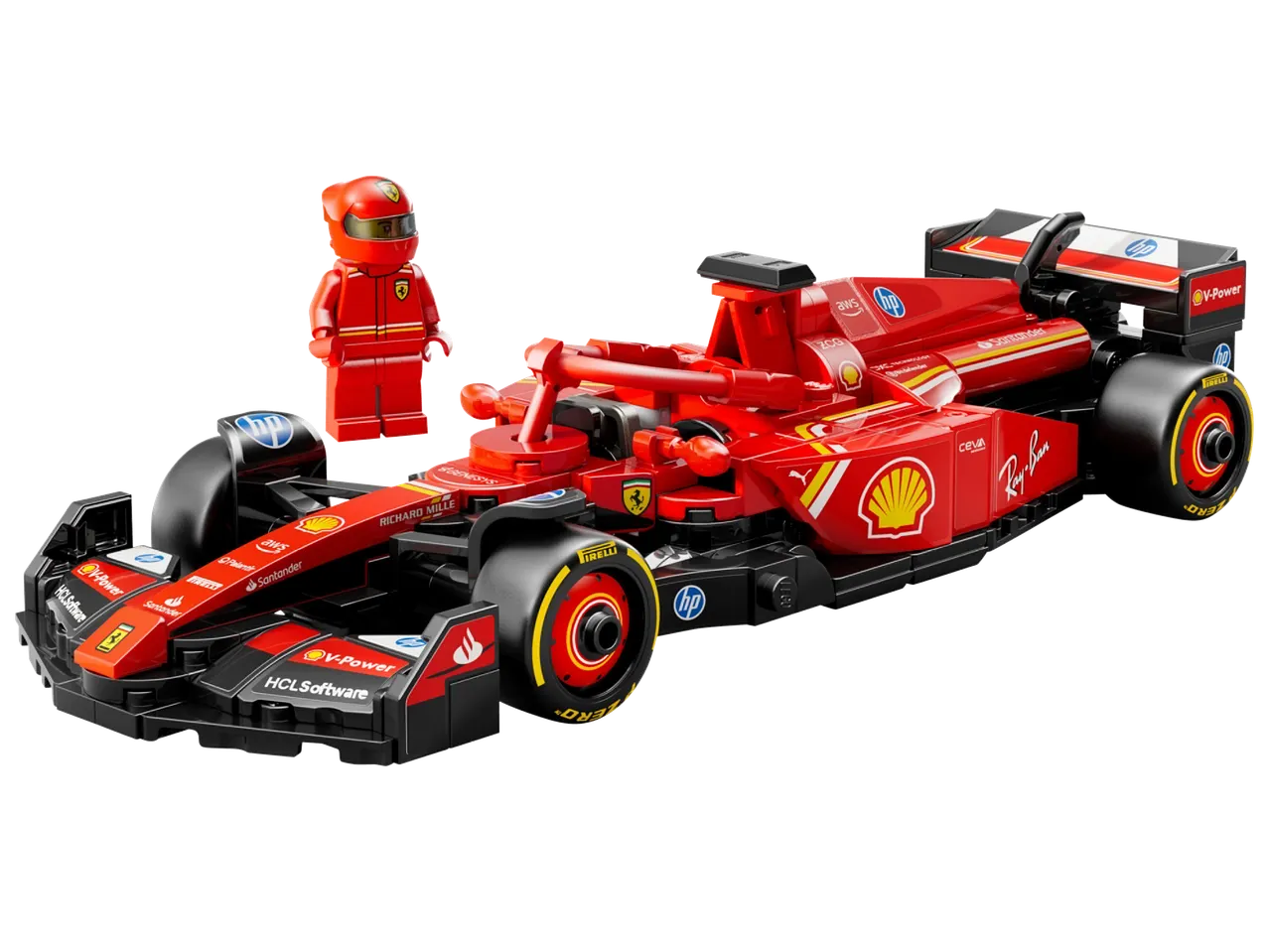 LEGO Speed Champions Ferrari F1-75 с минифигурка на пилот.