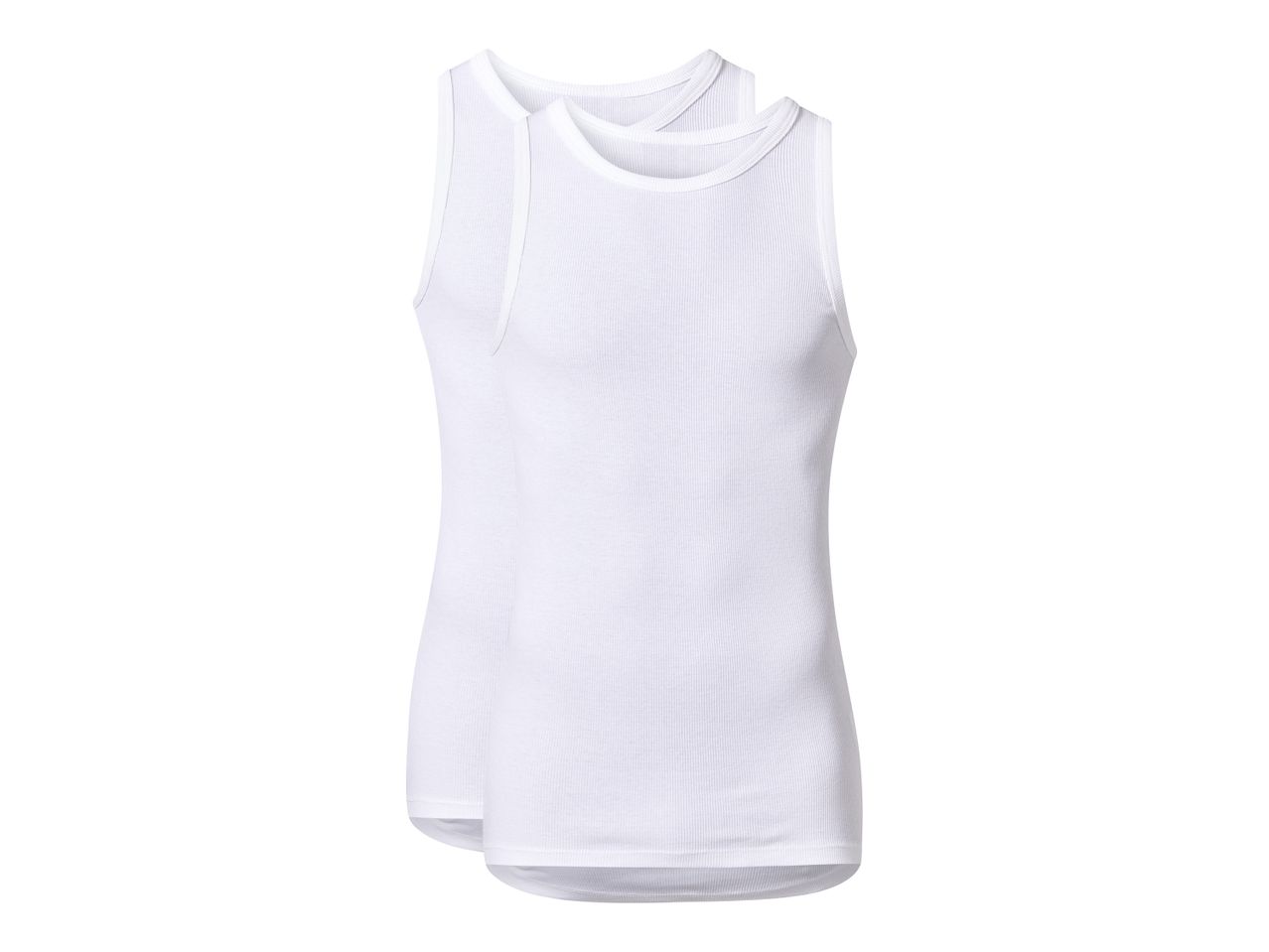 Комплект от два броя бели потници Esmara Men®.