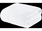 Soft white folded towel.