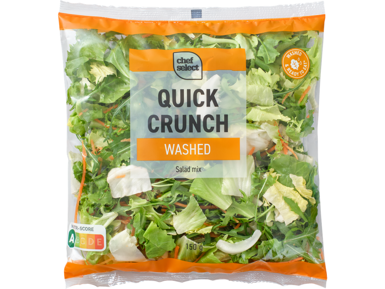 Chef Select Quick Crunch mazgātu salātu maisījums, 150g, Nutri-Score A