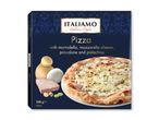 Pizza med mortadella, mozzarella, provolone og pistacienødder, 350g, frossen.