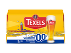 Een sixpack alcoholvrij tarwebier met een vuurtoren en zeemeeuwen op de verpakking.