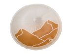 Round gel pack with mountain and sunburst design