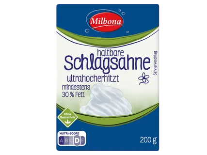Milbona Haltbare Schlagsahne