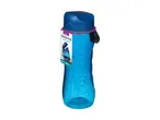 A blue Contigo water bottle with a carrying loop.